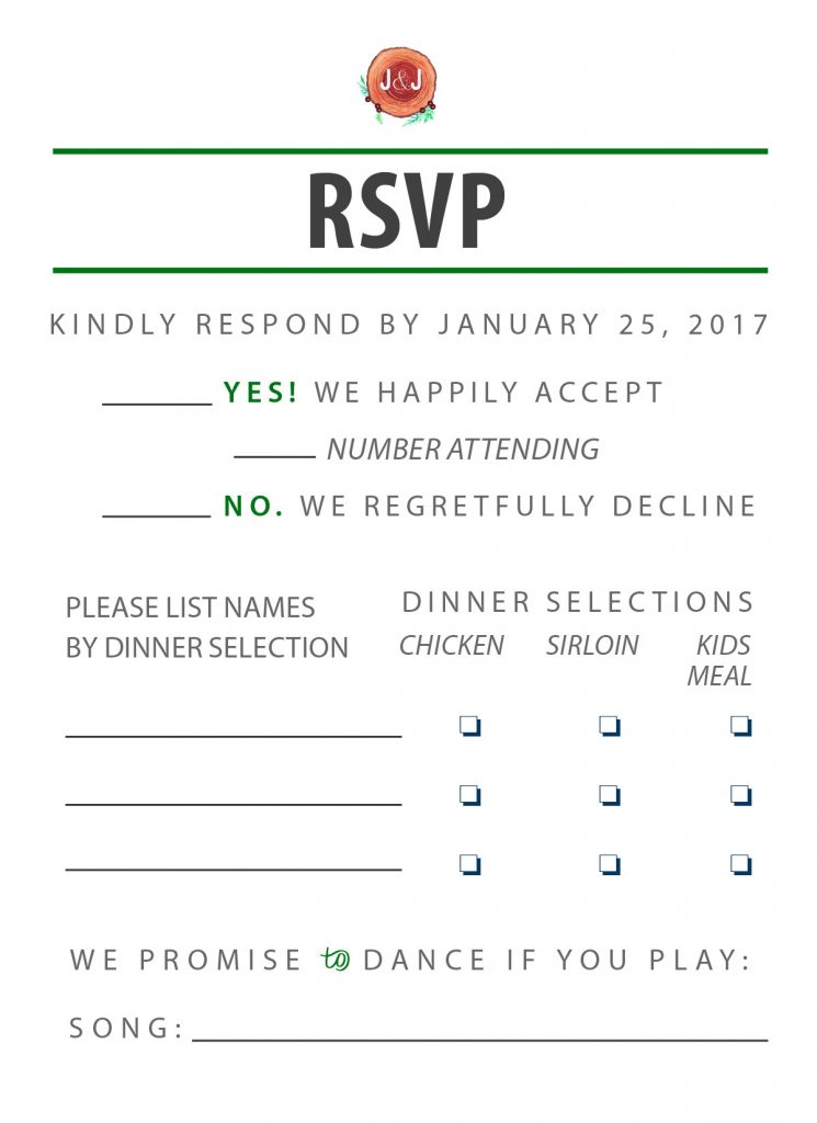 when should rsvp be due for wedding