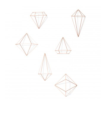 Umbra Wall Decor umbra prisma wall decor set of 6 - copper | hitch studio Umbra Wall Decor umbra prisma wall decor set of 6 - copper | hitch studio