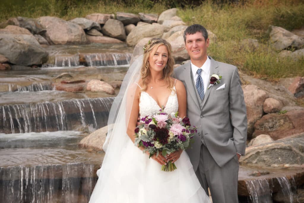 Bride and groom at The Atrium Sioux Falls.
