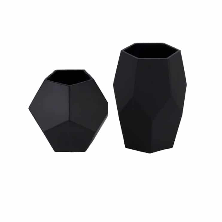 WeddingDecor-Black-Geometric-Vases