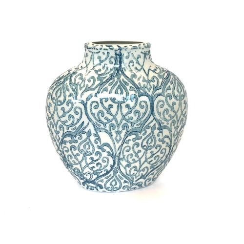 WeddingDecor-Dusty-Blue-Pattern-Vase_