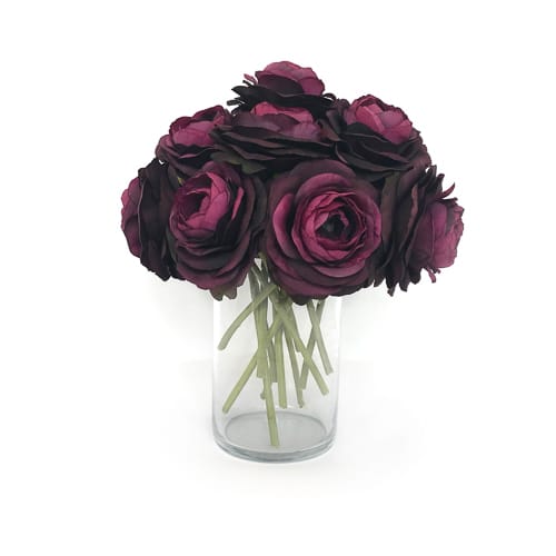 WeddingDecor-Eggplant-Ranunculus